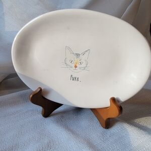 Rae Dunn "Purr" Cat Plate